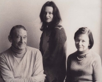 Anne Waldman with parents John Waldman and Frances LeFevre Waldman. Photo by Gerard Malanga, 1978.