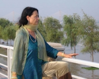 Anne Waldman in Wuhan, China. Photo by Michael Zhou, 2007