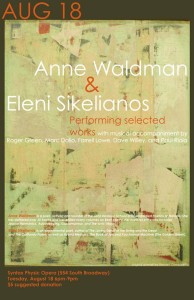 Anne Waldman Aug 18